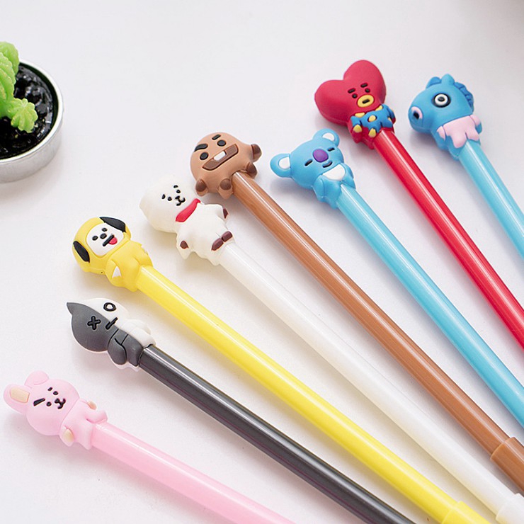 KPOP PENA BTS ARMY CUTE CARTOON BT21 BANGTAN BOYS ARMY RJ TATA PEN PULPEN BT 21 PN022