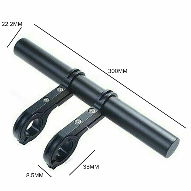 Stang Ekstensi Rak 20cm/30cm Aluminium Alloy Sepeda Handle Bar Bracket Extender Senter Ponsel Mount Pemegang Braket Sepeda Ekstensi Menangani Bar MTB Suku Cadang dan Aksesori