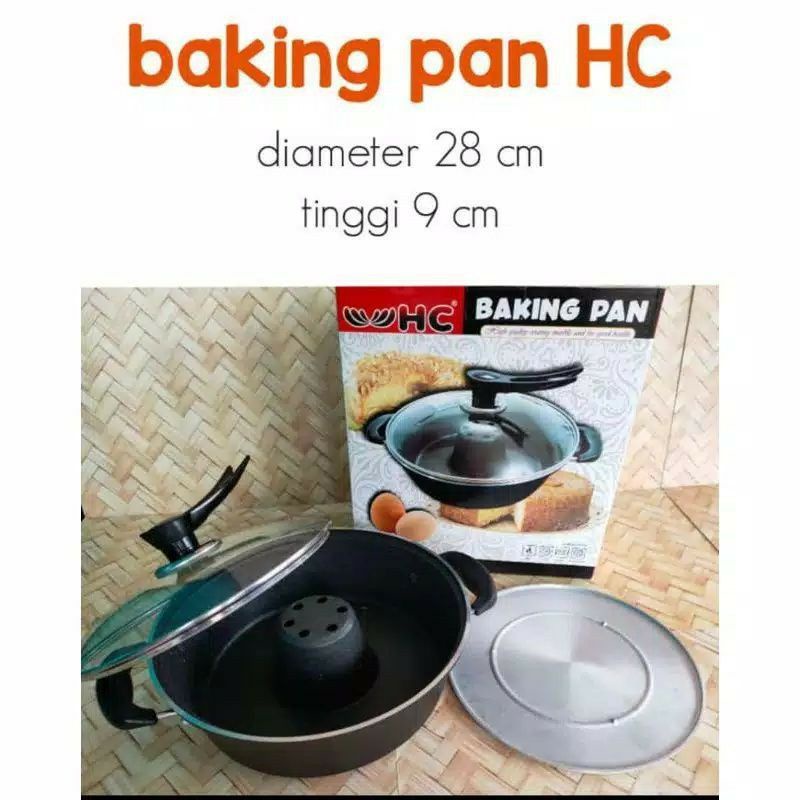 baking pan teflon tutup kaca baking pan HC 28cm×9cm happy call