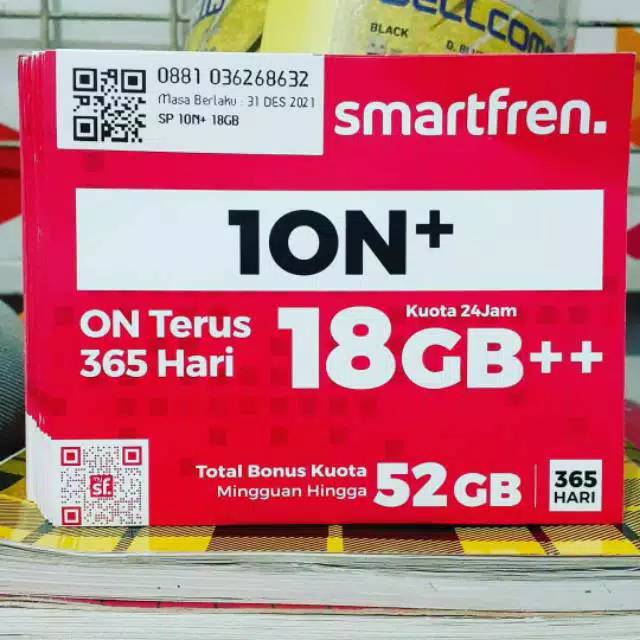 KARTU PERDANA SMARTFREN 1ON+ ( ion plus ) 18GB