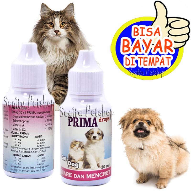 OBAT KUCING ANJING DIARE MENCRET SAKIT PENCERNAAN DISTEMPER PRIMA DROP CAT DOG