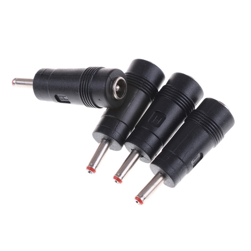 (LUCKID) 4pcs Adapter Power DC 3.5x1.35mm Male Ke 5.5x2.1mm Female