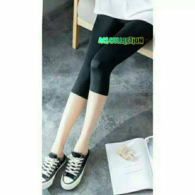 Legging Standar 7/8 bahan spandex / Legging Standar Bawah Lutut