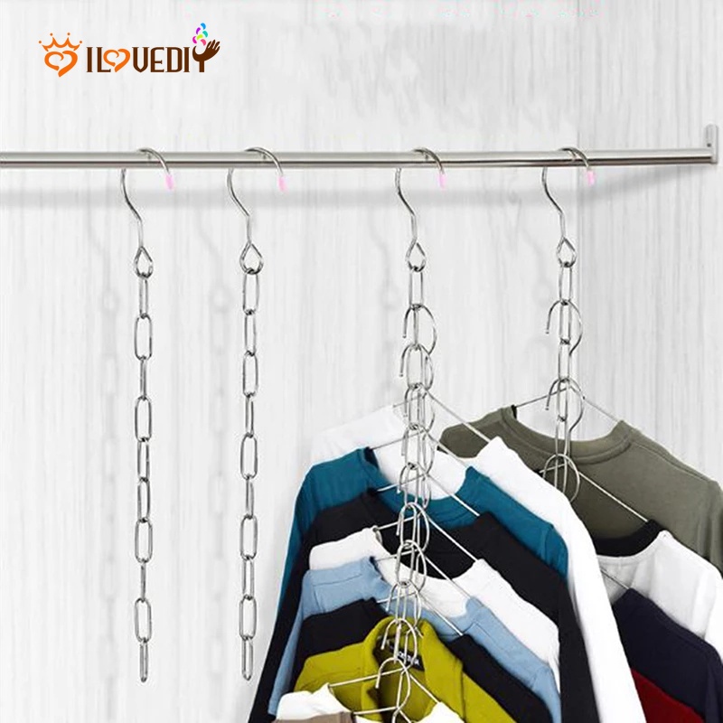 [Hanging Chain Hook For Organizing And Storing Clothes / Wardrobe Organizing, Space-saving Clothing Organizing Hanger / Household Storage Hook]