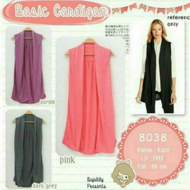 Basic Cardigan Pakaian Wanita Harga Murah