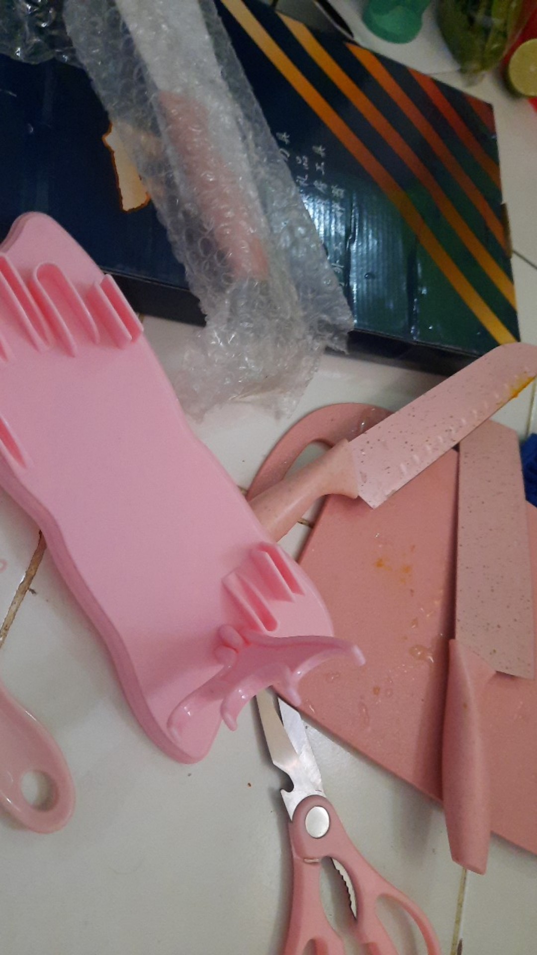 Pisau Set 7 In 1 Talenan /poenscae Kitchen Knife Set / Pisau Dapur Set Free Talenan Murah Import