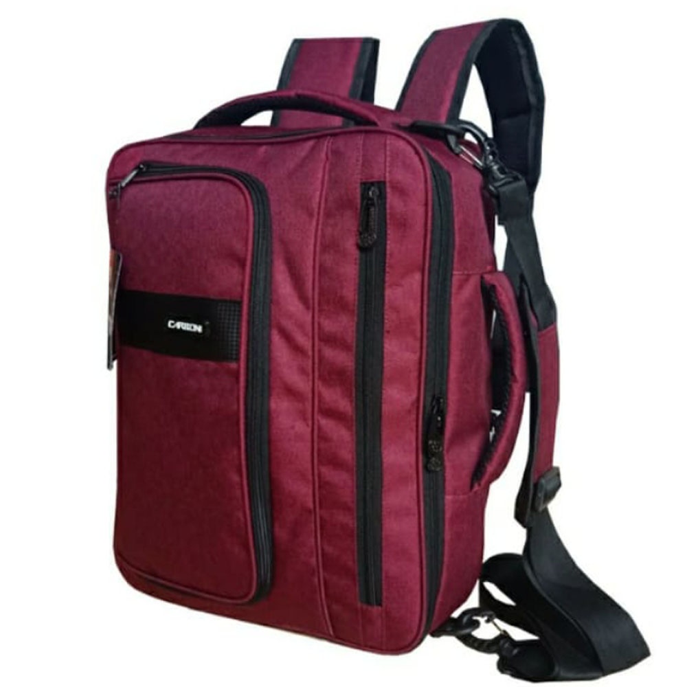 3 in One Carboni Tas Ransel 3 dimensi AA OO1O9  RED Tas Sekolah Tas Universal  Bisa Slempang Ransel dan Tenteng MAPHVS  Urban Style  Pria wanita Original + FRE Raincofer