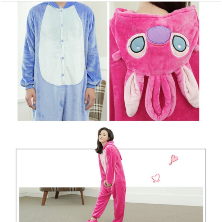 ONESIE KOSTUM KIGURUMI BAJU PIYAMA STITCH DEWASA