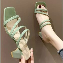 JSH 19308 (SIZE 35-39) RISCE SANDAL HEELS 6CM IMPORT WANITA CEWEK PEREMPUAN JAKARTA BATAM