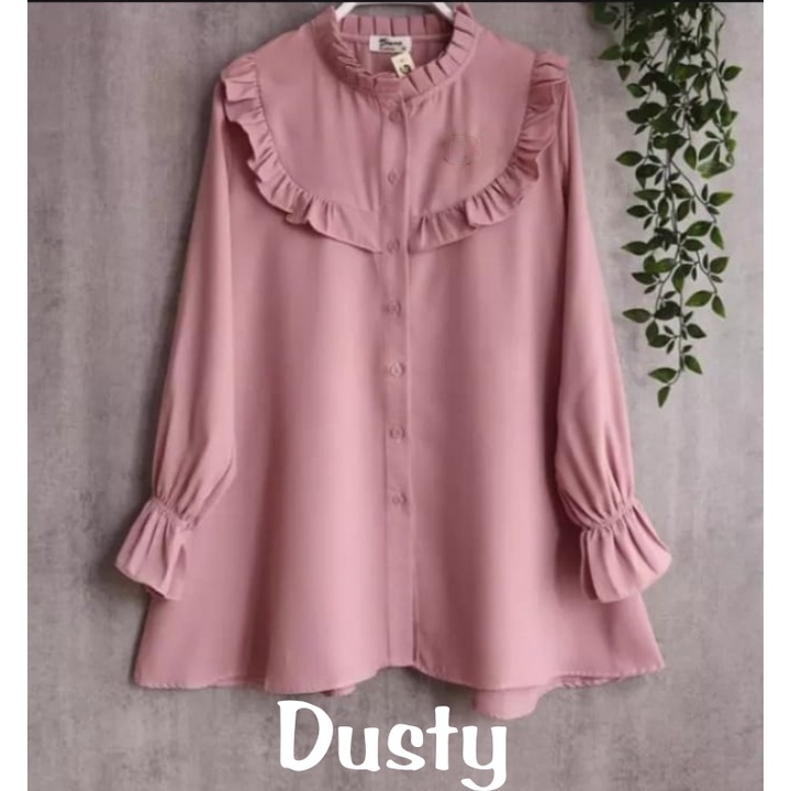 Atasan blouse salvina kerah remple