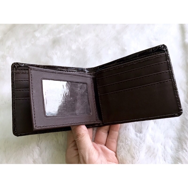 Dompet lipat unisex / dompet murah lipat croco wanita pria / dompet croco kulit imitasi keren