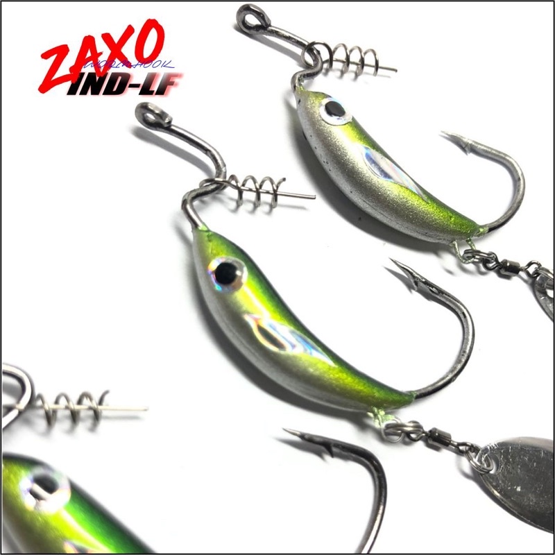 Wormhook blade spiner realis Zaxo Dengan Pemberat size 1/0 2/0 3/0 4/0 5/0