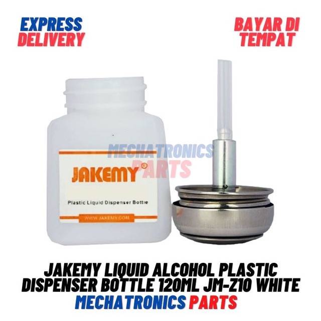 [5670] Jakemy Liquid Alcohol Plastic Dispenser Bottle 120ml JM-Z10 White