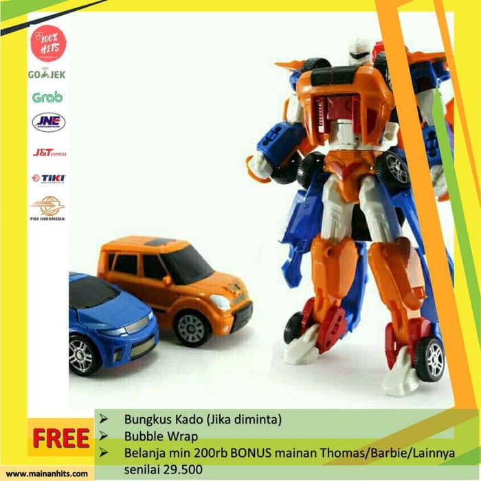 Tobot Mini Titan XY Combine Two Cars bisa jadi Robot Besar