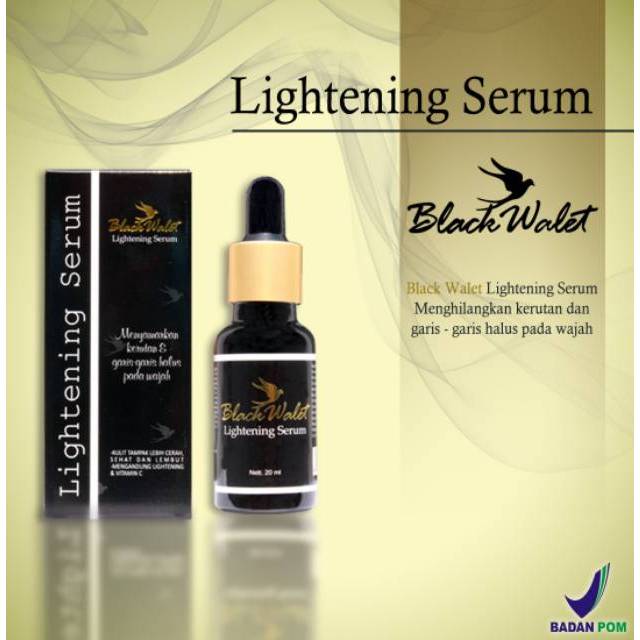 BLACK WALET LIGHTENING SERUM ORIGINAL BPOM PENGHILANG FLEK WAJAH