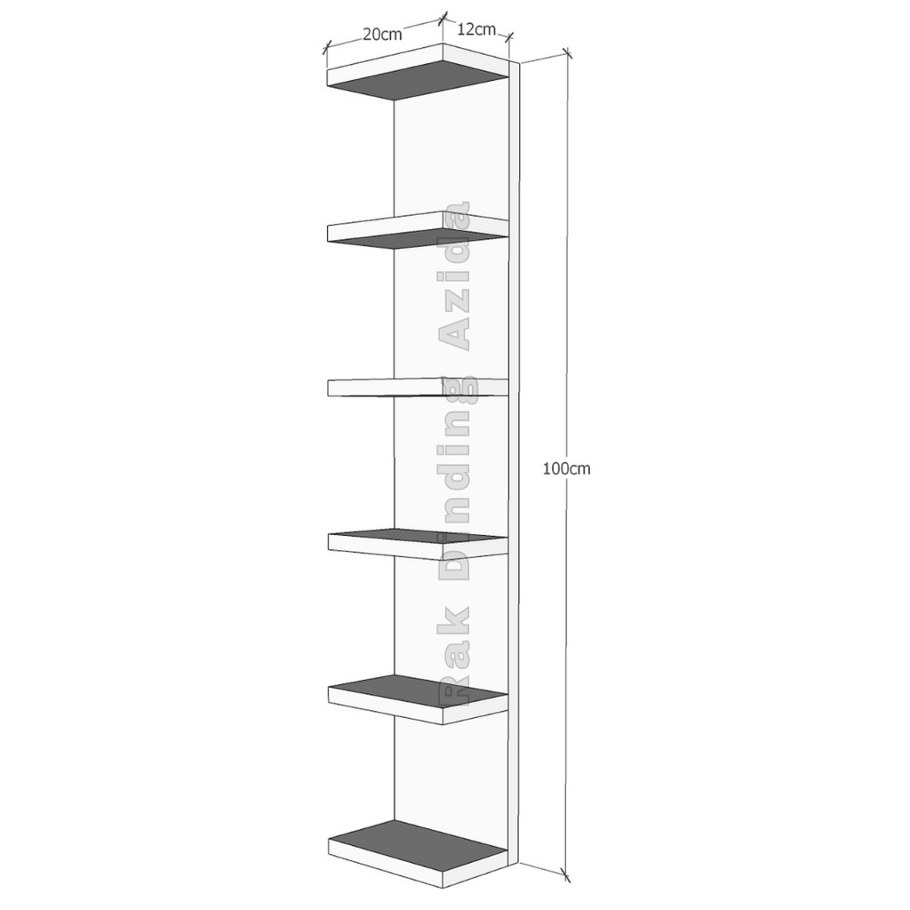 Rak Dinding Serbaguna Sudut Tempel Pojok Susun Dapur Serba Guna Kayu Shabby Gantung Vintage Murah !!-5