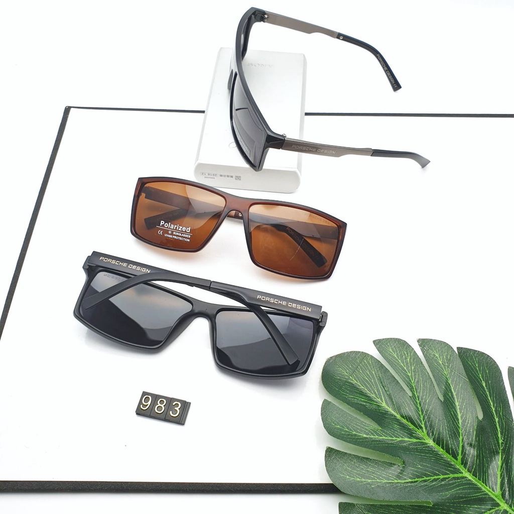 KACAMATA FASHION COWOK POLARIZED 983 /KACAMATA HITAM/KACAMAT ANTI UV/KACAMATA POLAR