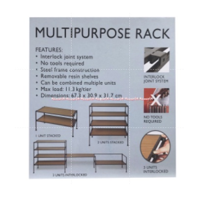 Masterspace Multipurpose Rack Rak Sepatu Bisa Susun Bertingkat 67x30cm Master Space Tempat Penyimpanan Rak Sendal Sepatu 3tingkat