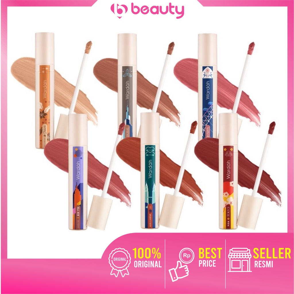 ❤ BEAUTY ❤ WARDAH Colorfit Lip Paint Around the World - Lip Cream / Alluring Jakarta / Kuala Lumpur 