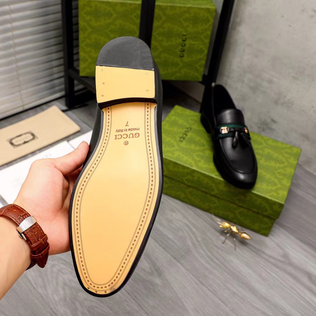 sepatu pantofel gg pria formal shoes men  slip on cowok hitam mirror branded p1shoes