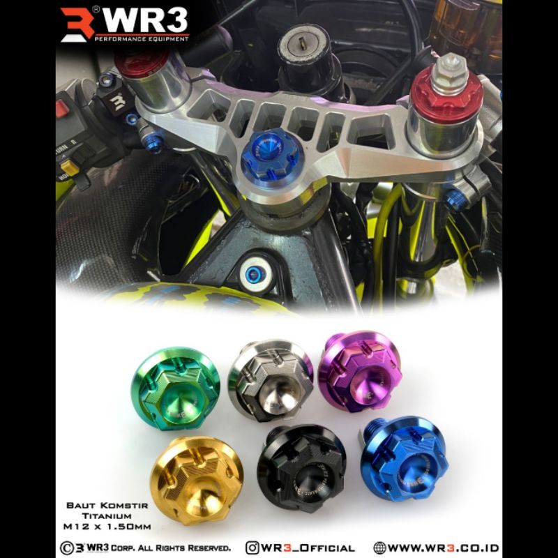 Baut Komstir Segitiga Atas Titanium WR3 Kawasaki Ninja 150RR 150 RR ZX150