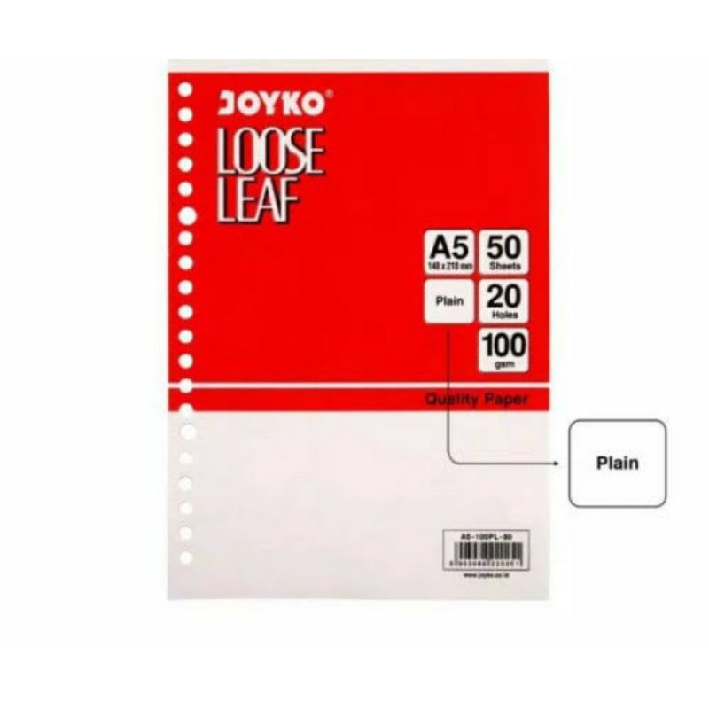 

Loose Leaf Joyko A5 Isi 50 lembar