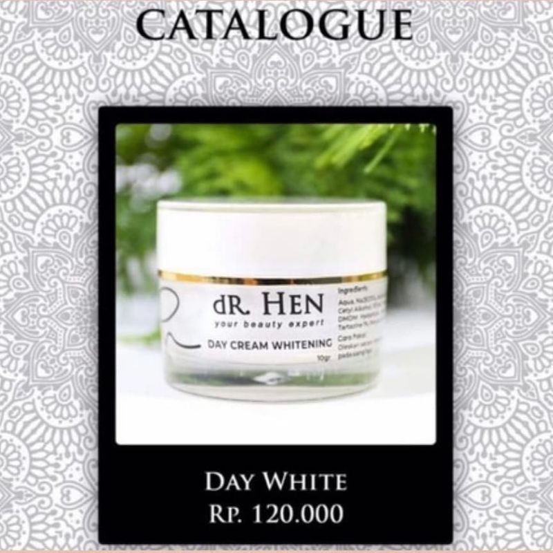 dr.hen skincare day cream whitening