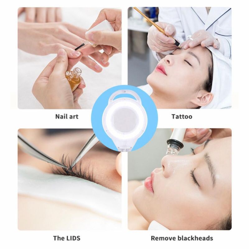 LED EYELASH LED Lampu Facial Led Disesuaikan Magnifiying Lamp Lampu Meja Desk Lamp Kaca Pembesar Digunakan Di Salon Kecantikan Dokter Gigi dengan roda