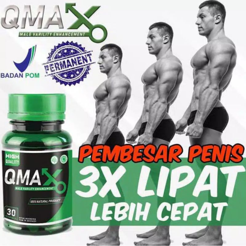QMAX Original Asli herbal alami obat kuat pembesar penis permanen Alat Vital Mr P Pria kelamin