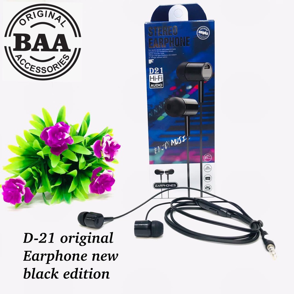 HANDSFREE BAA D 21 ORIGINAL EARPHONE HIFI AUDIO