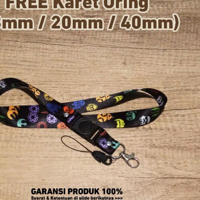 ☁ Fian Flash - Tali Lanyard Pods StarWars / Gantungan Hp Bahan Tissue Lembut Free Karet Oring / Tali