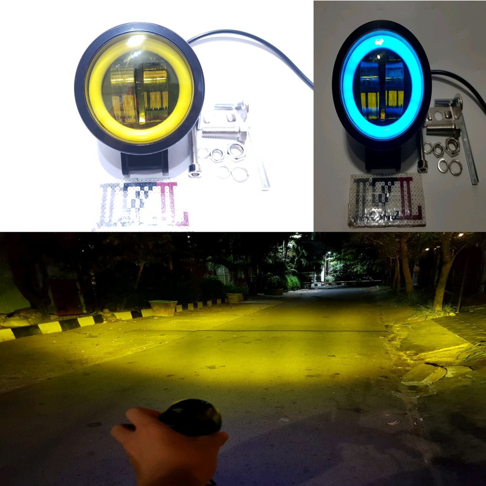 LAMPU TEMBAK SOROT LED CWL 2 MATA LENSA 4D 20 WATT 3000K KUNING CRE
