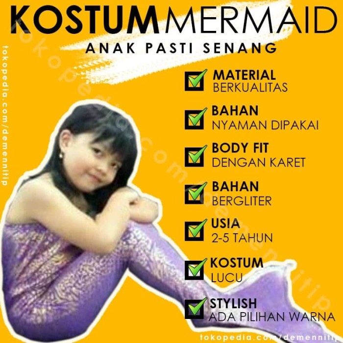 Anak-Duyung-Kostum- Baju Renang Putri Duyung Jual Kostum Mermaid Jual Baju Mermaid -Kostum-Duyung-