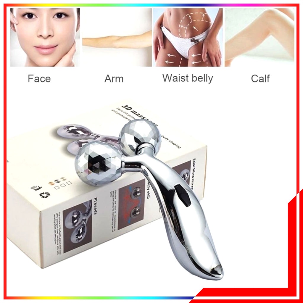 Alat Pijat Wajah / 3D Face Roller Skin Facial or Body Massanger - Pengencang Wajah Alat Penirus Wajah 3D Roller Massager Face Slim