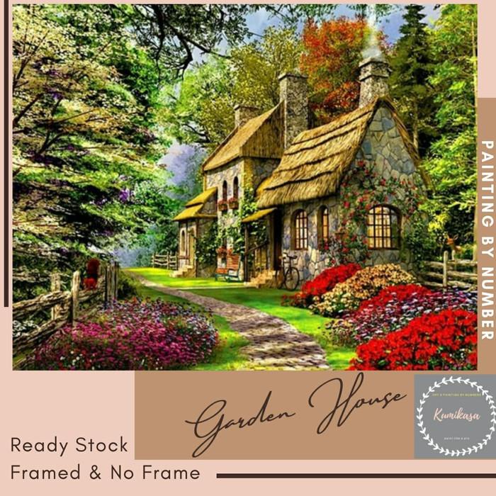 

3.3 Diy Paint By Numbers Lukisan Akrilik Kerajinan Tangan Garden House Promo