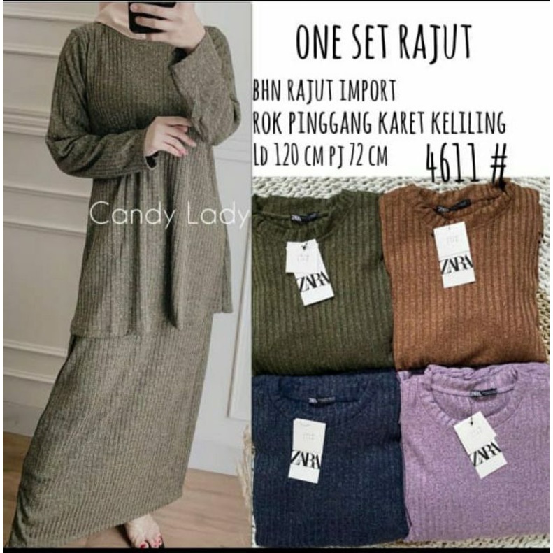 One Set Rok Rajut By Zara