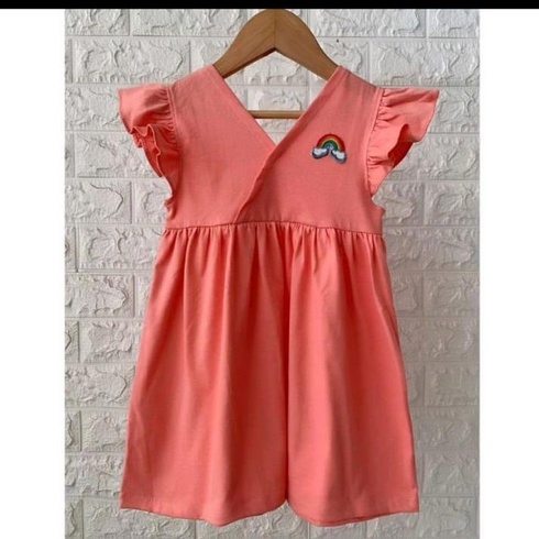 Jeco fashion Dress anak rainbow (POLOS)