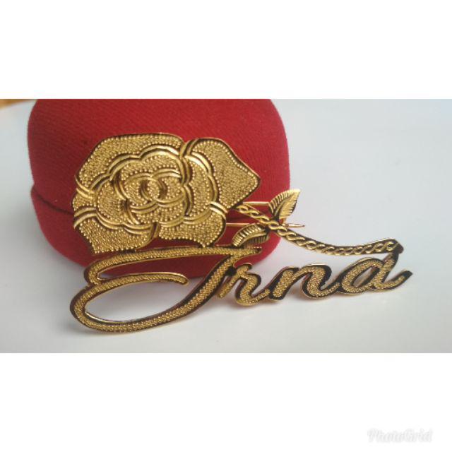 BROS NAMA CUSTOM GOLD/SILVER 24k ANTI KARAT-Seperti Irna