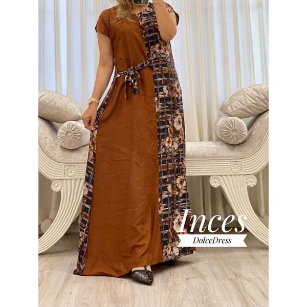 Daster Arab DOLCE INCES Original Label Dress Rayon Super-DIZA: TIRAMISU