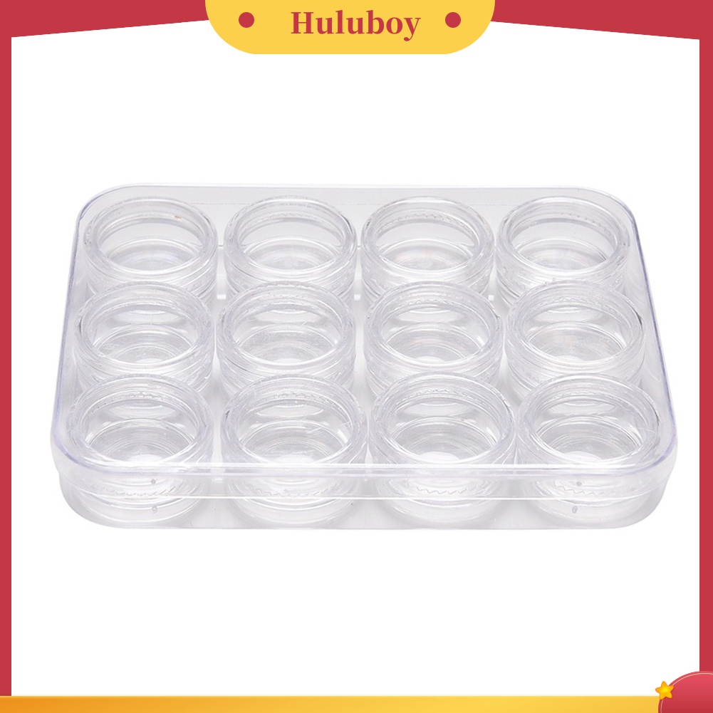 Huluboy Huluboy♡ Kotak Tempat Menyimpan Perhiasan Bunga Kering Model Transparan Dengan 12 Kisi