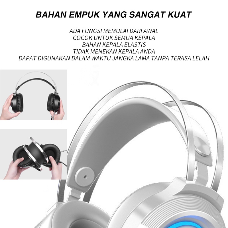 Headset komputer/headset bass/headset gaming profesional/headset warna-warni/headset kabel antarmuka USB/headset dengan mikrofon