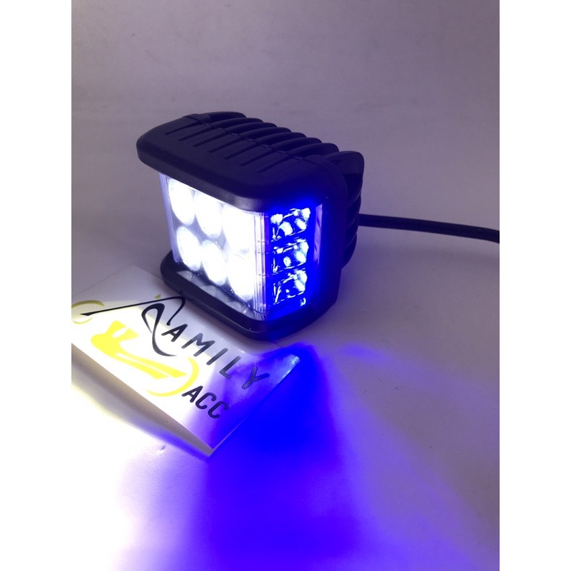 Lampu tembak sorot cree/cwl 6 led mini strobo 3x3 led kiri kanan universal