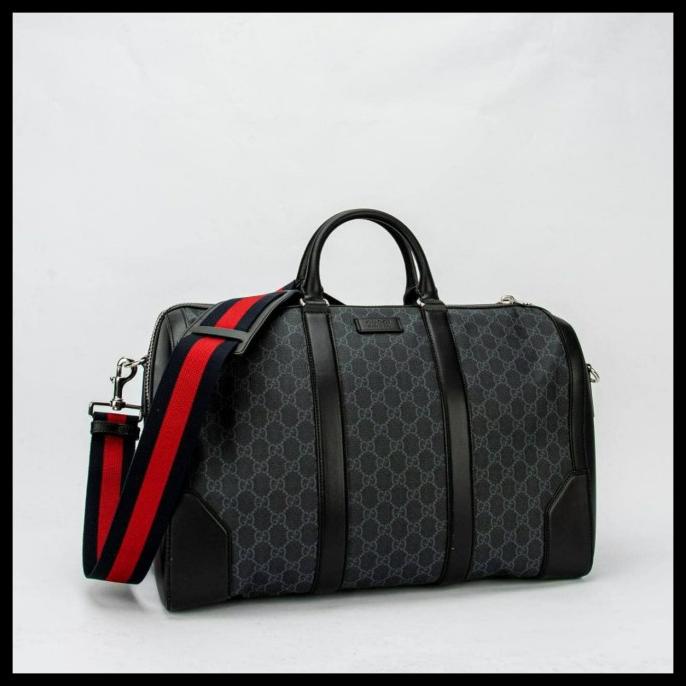 JUAL TAS TRAVEL GUCCI GG CARRY-ON DUFFLE BAG COLOR BLACK. BRANDED ORI SD4524SX