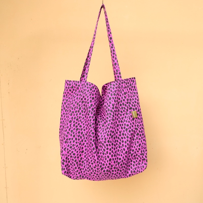 Cabiciks - Leo Purple Baggy Tote Bag Kanvas