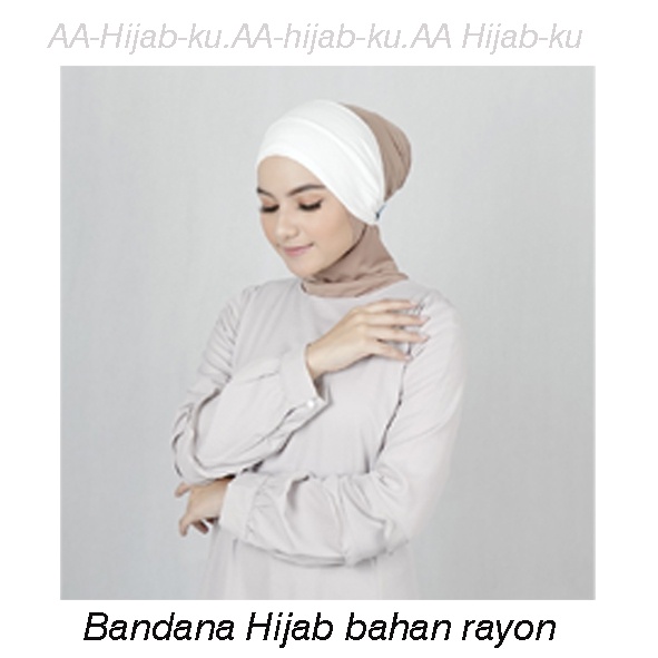 ciput bandana jilbab / bando kain karet belakang