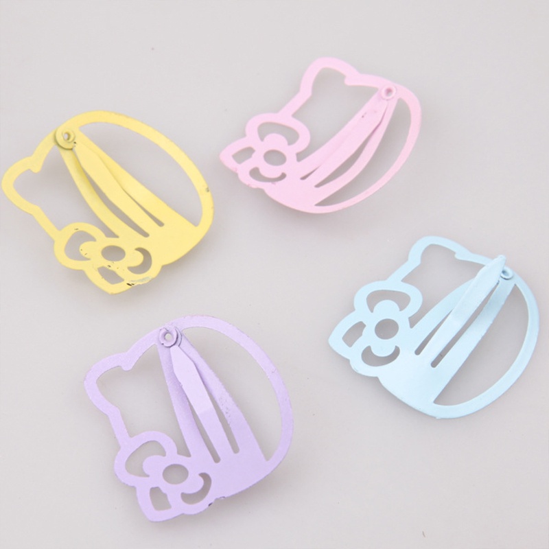 Lucu Hello Kitty Mini Jepit Rambut Macaron Warna Klip Besi Klip Samping Anak Aksesoris Rambut - olo