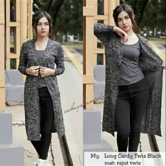 SN - Long Cardigan Twis Outher Rajut Basic