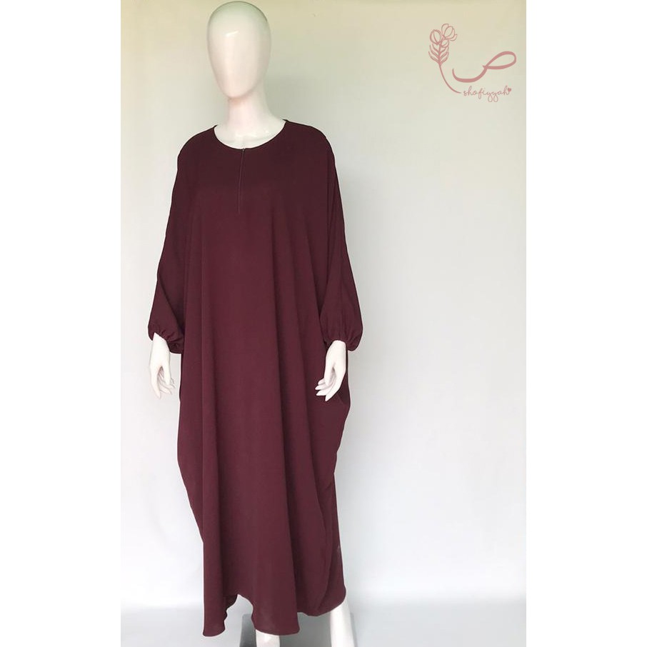 Sale - Haniya Abaya Marzan Anti UV Dark Maroon