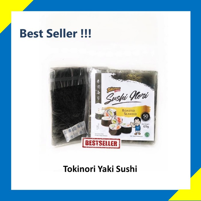 

Grosir Tokinori Yaki Sushi Nori- Roasted Seaweed- Rumput Laut 50pc Elegan