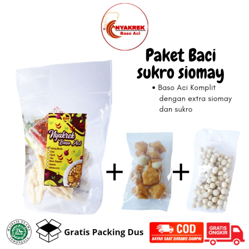 

Baso Aci Tulang Rangu Sukro Cikur Siomay Mini Paket baci Su Sm